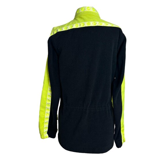 Performance Cycling Jacket Womens Size Small Neon Yellow Black Full Zip Pockets - Picture 2 of 8